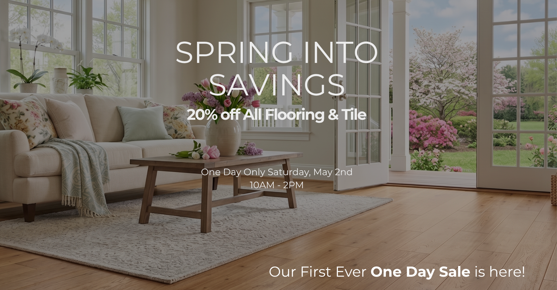 Storefront of Top Floors Carpet One Floor & Home. The building has a beige exterior with the company